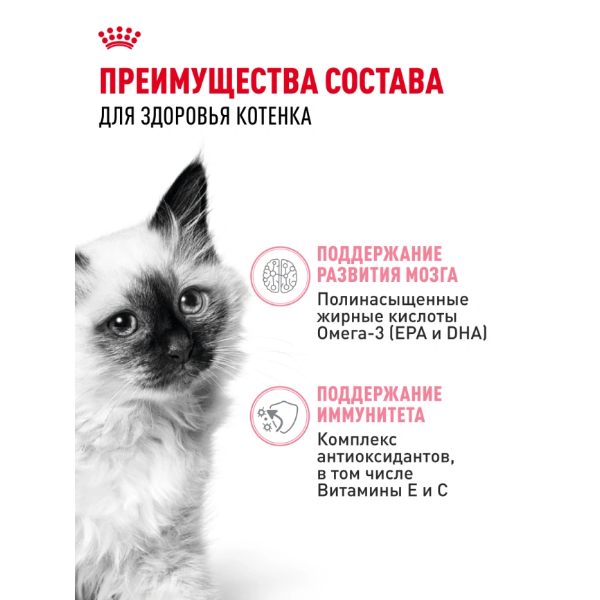 Влажный корм Royal Canin Kitten в соусе для котят до 12 месяцев, пауч, 85 г фото 3