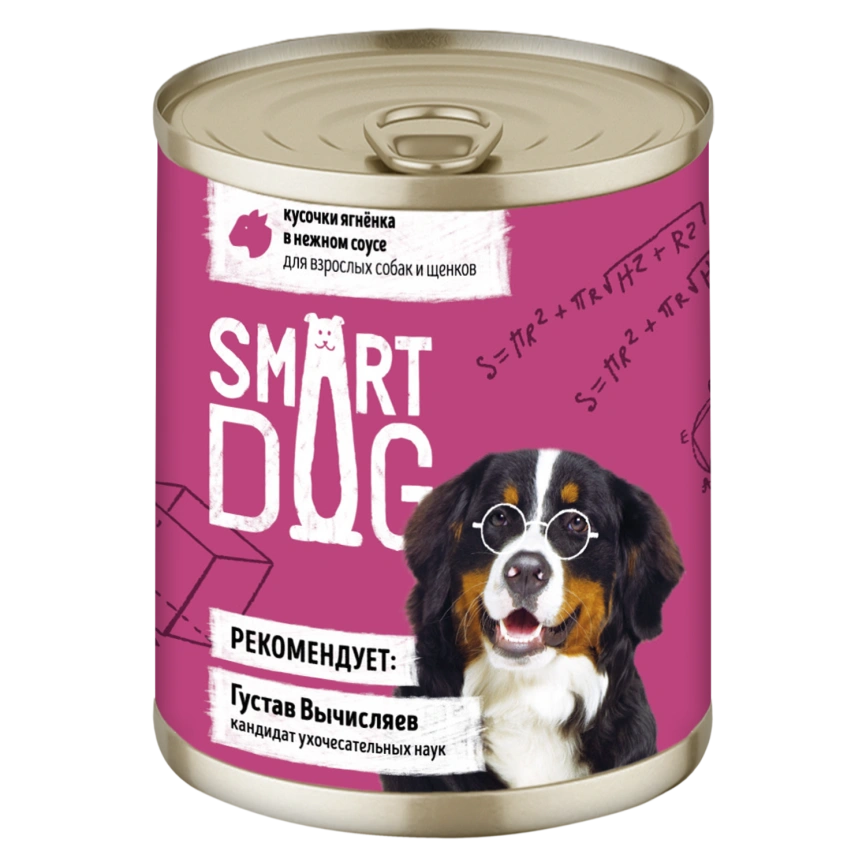 Влажный корм Smart Dog Lamb для взрослых собак и щенков, кусочки ягненка в нежном соусе, 240 г фото 1