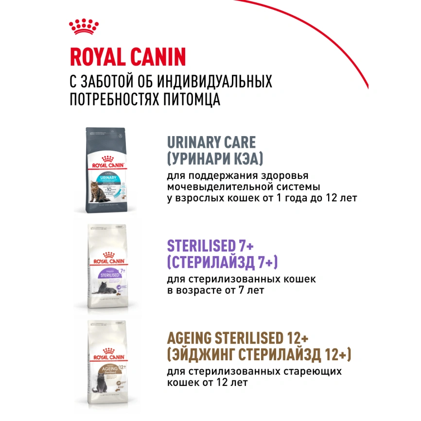 Сухой корм Royal Canin Sterilised для кастрированных котов и стерилизованных кошек, 2 кг фото 21