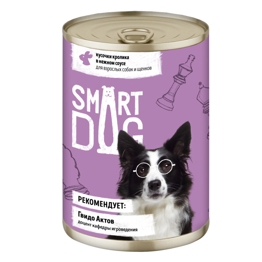 Влажный корм Smart Dog Rabbit для взрослых собак и щенков, кусочки кролика в нежном соусе, 400 г фото 1
