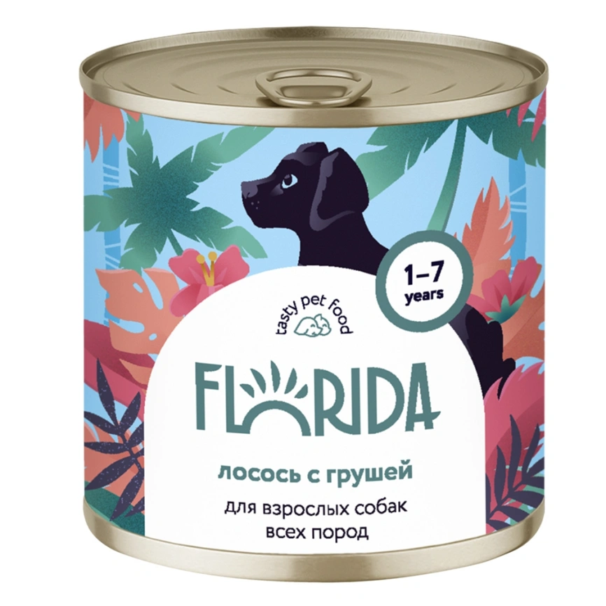Влажный корм FLORIDA Salmon & Pear для собак, с лососем с грушей, 400 г фото 1