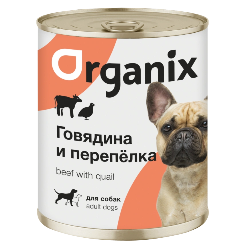 Влажный корм Organix Preventive Line Beef & Quail для собак, с говядиной и перепелкой, 850 г фото 1
