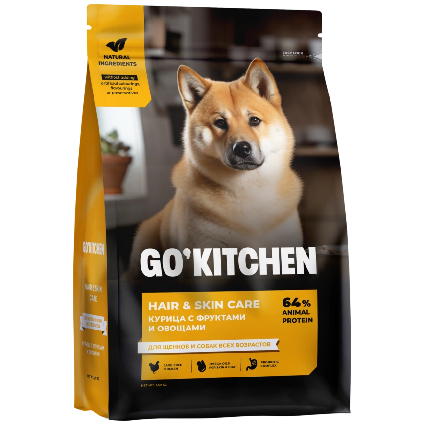 Сухой корм Go'Kitchen Chicken для щенков и собак всех возрастов, с курицей, 1,59 кг фото 1