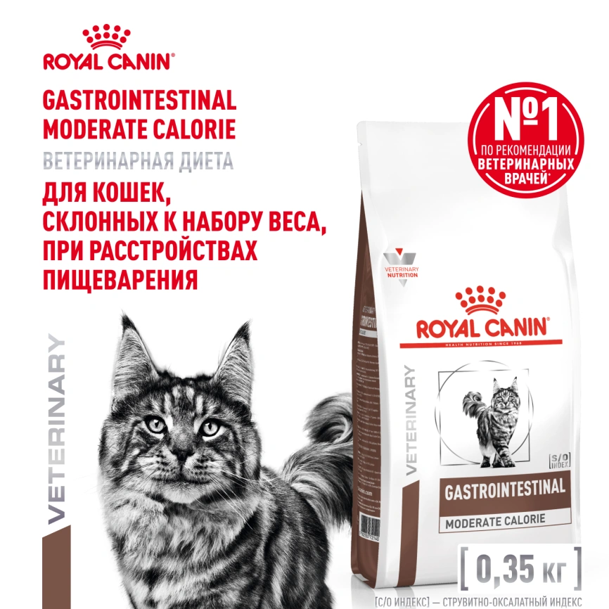 Сухой корм Royal Canin Gastrointestinal Moderate Calorie для кошек, 350 г фото 1