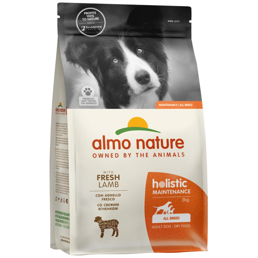 Сухой корм Almo Nature Lamb & Rice для взрослых собак со свежим ягненком и коричневым рисом, 2 кг фото 1