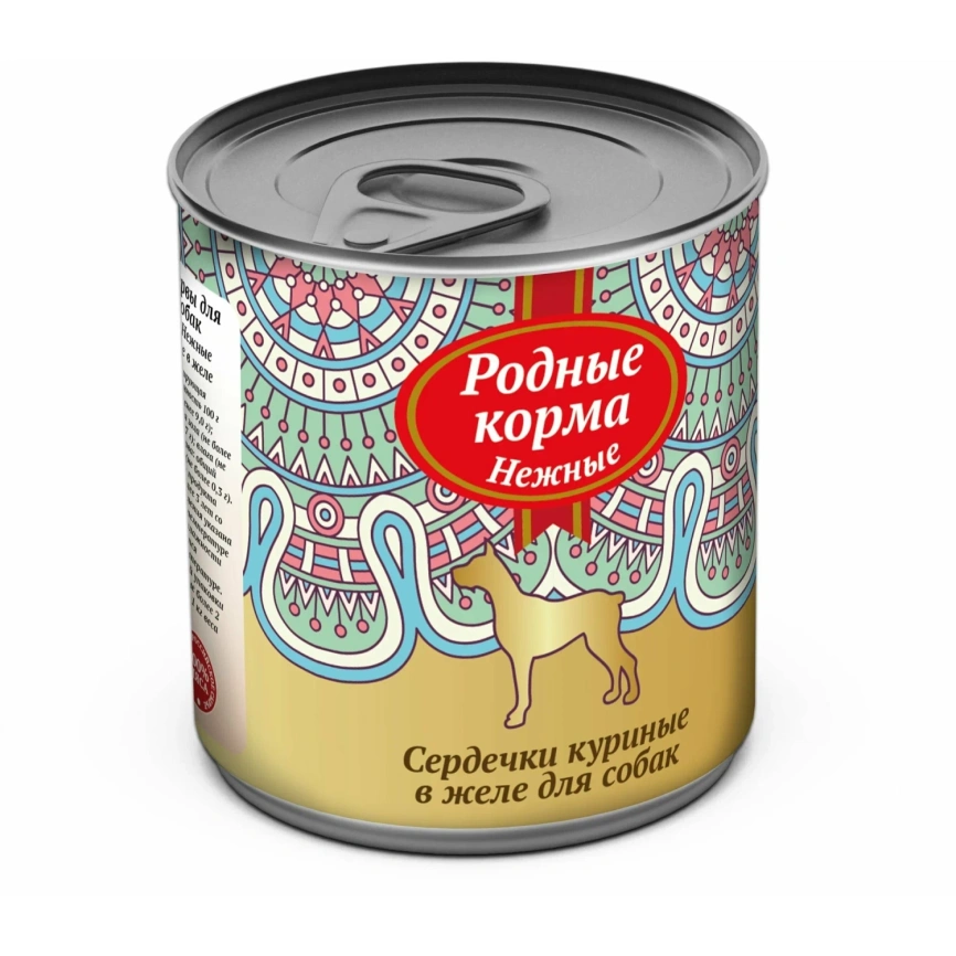 Влажный корм Родные корма нежные сердечки куриные в желе для собак, 240 г фото 1