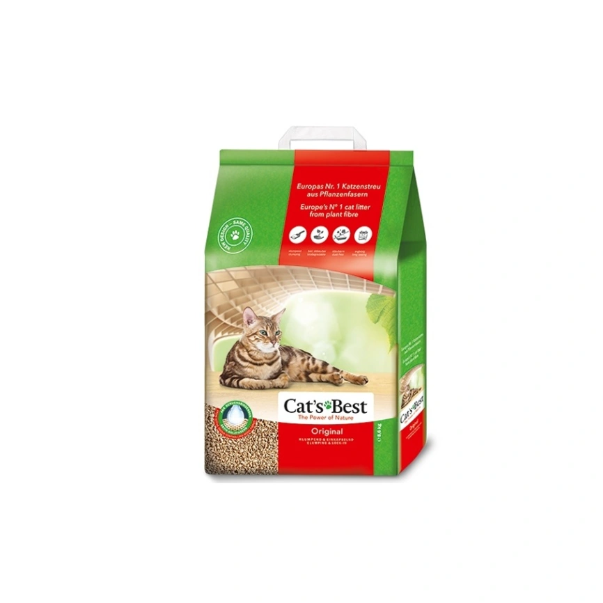 Наполнитель Cat`s Best Original для кошачьих туалетов, древесный, 20 л фото 1