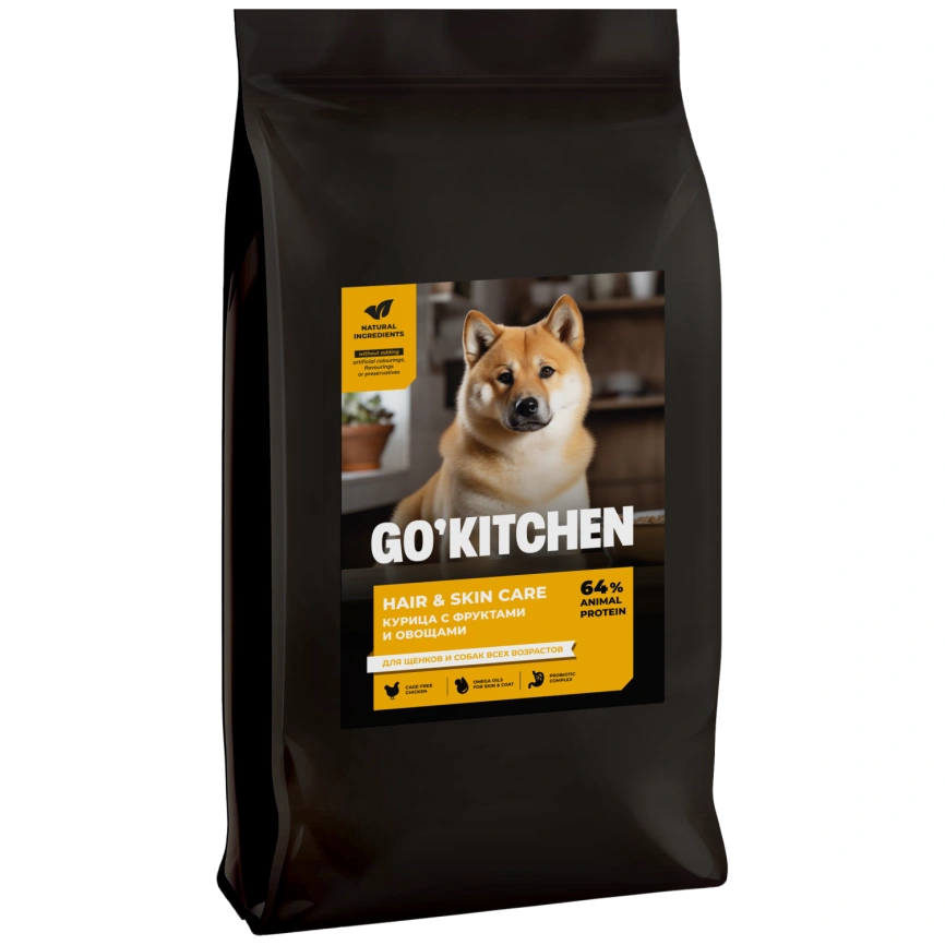 Сухой корм Go'Kitchen Chicken для щенков и собак всех возрастов, с курицей, 9,98 кг фото 1