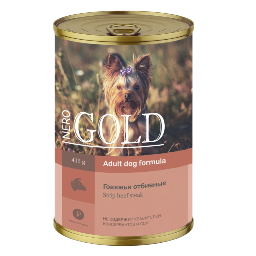 Влажный корм Nero Gold Beef для собак "Говяжьи отбивные", 415 г фото 1