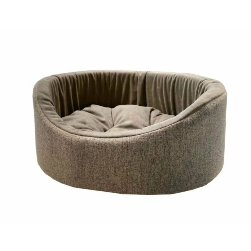 Лежак Homepet для домашних животных, Жаккард Rosy grey №4 розово-серый, 64 см х 50 см х 18 см фото 1