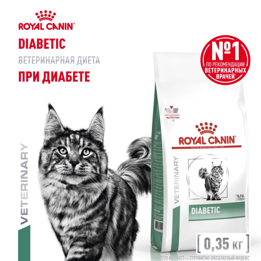 Сухой корм Royal Canin Diabetiс для кошек, 350 г фото 1