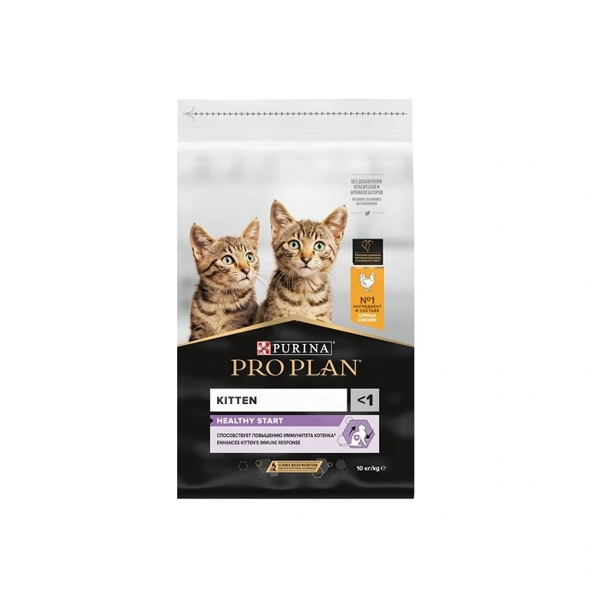 Сухой корм PRO PLAN Chicken для котят от 1 до 12 месяцев, с высоким содержанием курицы, 10 кг фото 1