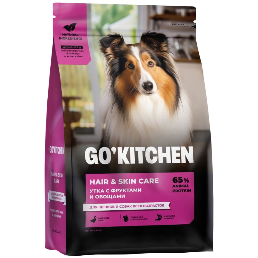 Сухой корм Go'Kitchen Duck для щенков и собак всех возрастов, с уткой, 5,44 кг фото 4