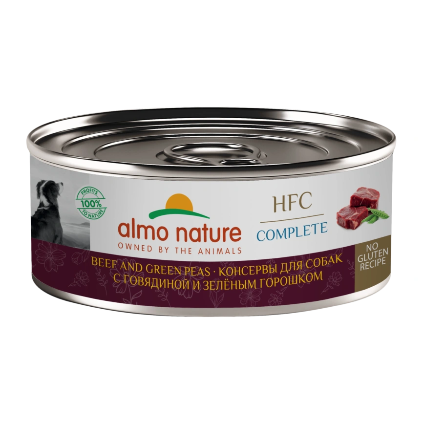 Влажный корм Almo Nature Beef для собак, с говядиной и зеленым горошком, 100 г фото 1