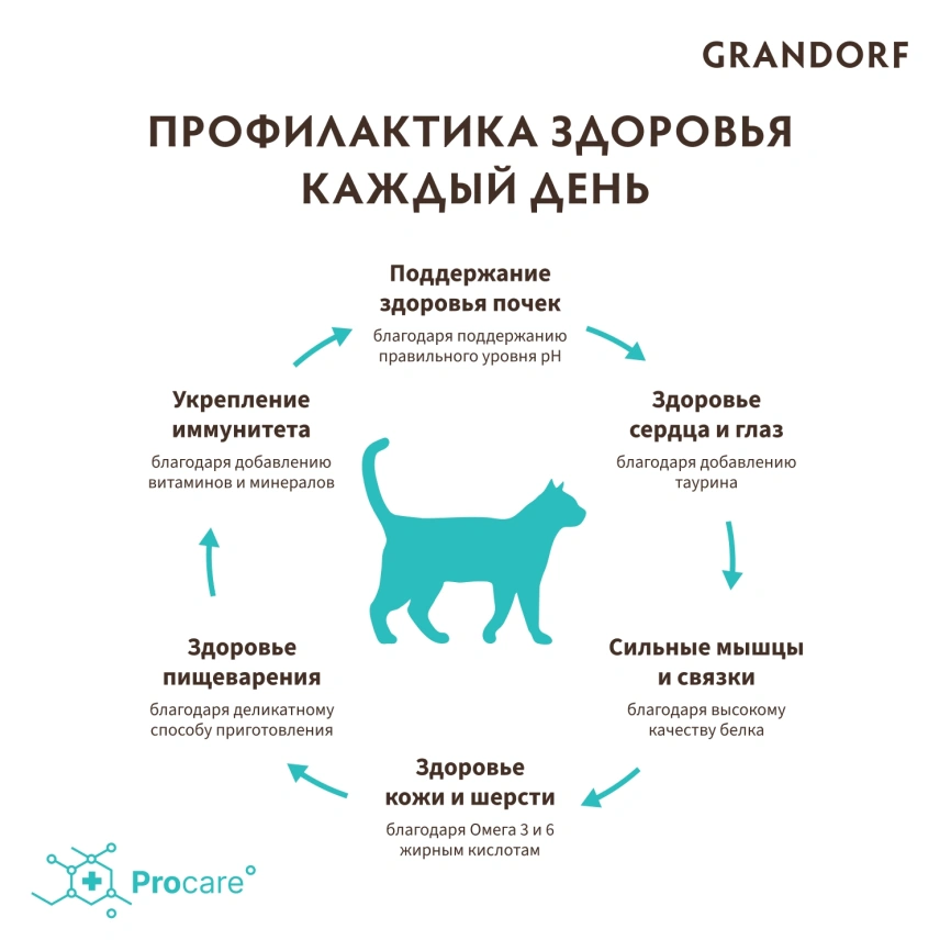 Сухой корм Grandorf Lamb & Turkey Indoor для домашних кошек, с ягнёнком и индейкой, 400 г фото 4