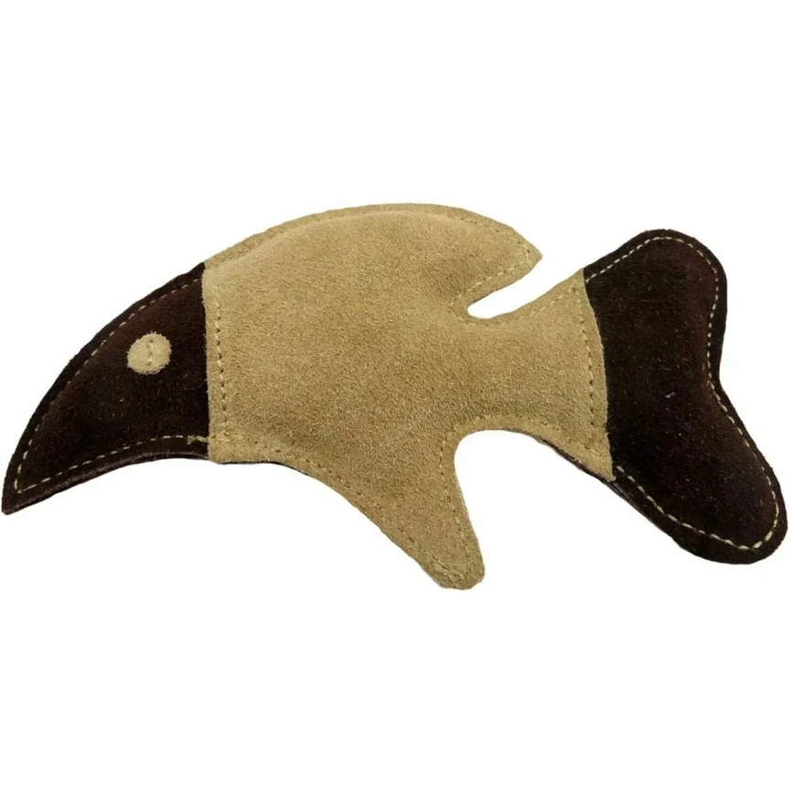 Игрушка Buffalo Рыбка для собак, буйволиная кожа, 18 см х 10 см фото 1