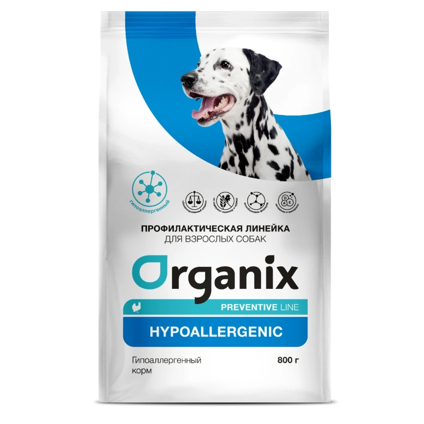 Сухой корм Organix Preventive Line Hypoallergeniс для собак гипоаллергенный, 800 г фото 1