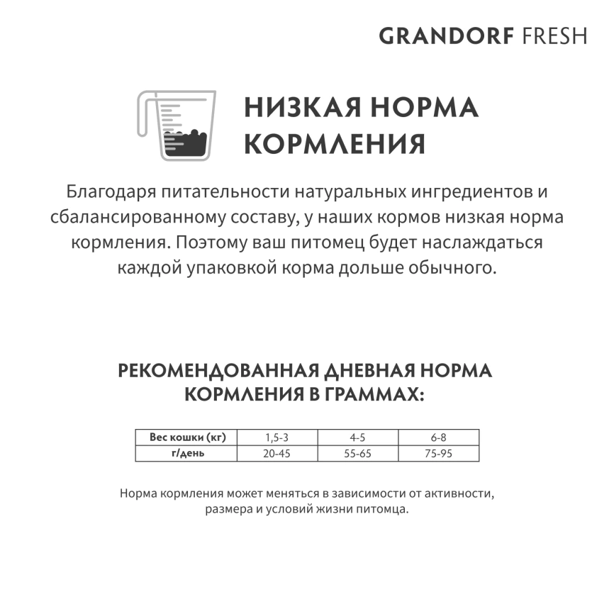 Сухой корм Grandorf Fresh Cat Turkey & Sweet Potato для стерилизованных кошек индейка, с бататом, 2 кг фото 10