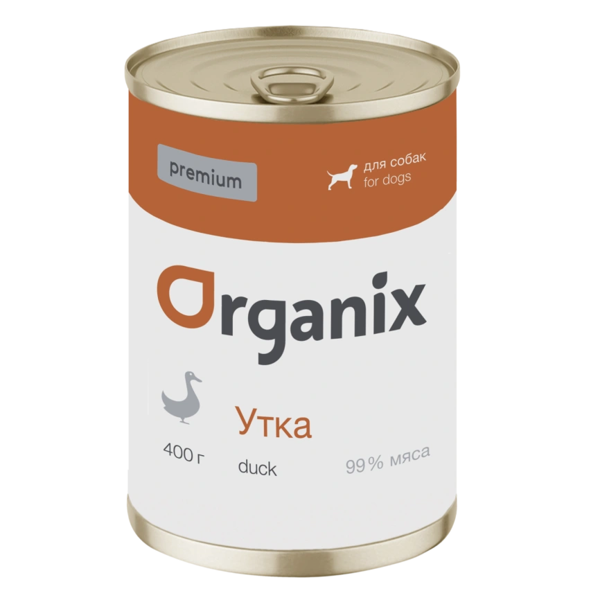 Влажный корм Organix Preventive Line Duck для собак, с уткой 99%, 400 г фото 1