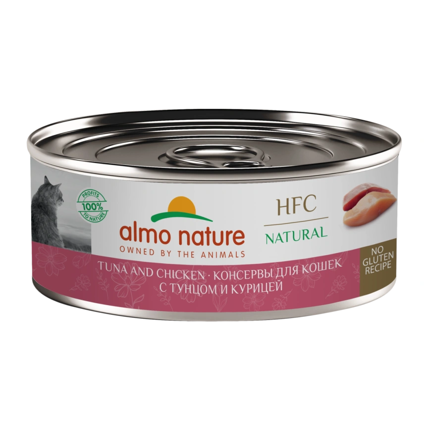 Влажный корм Almo Nature Tuna & Chicken для кошек, с тунцом и курицей, 100 г фото 1