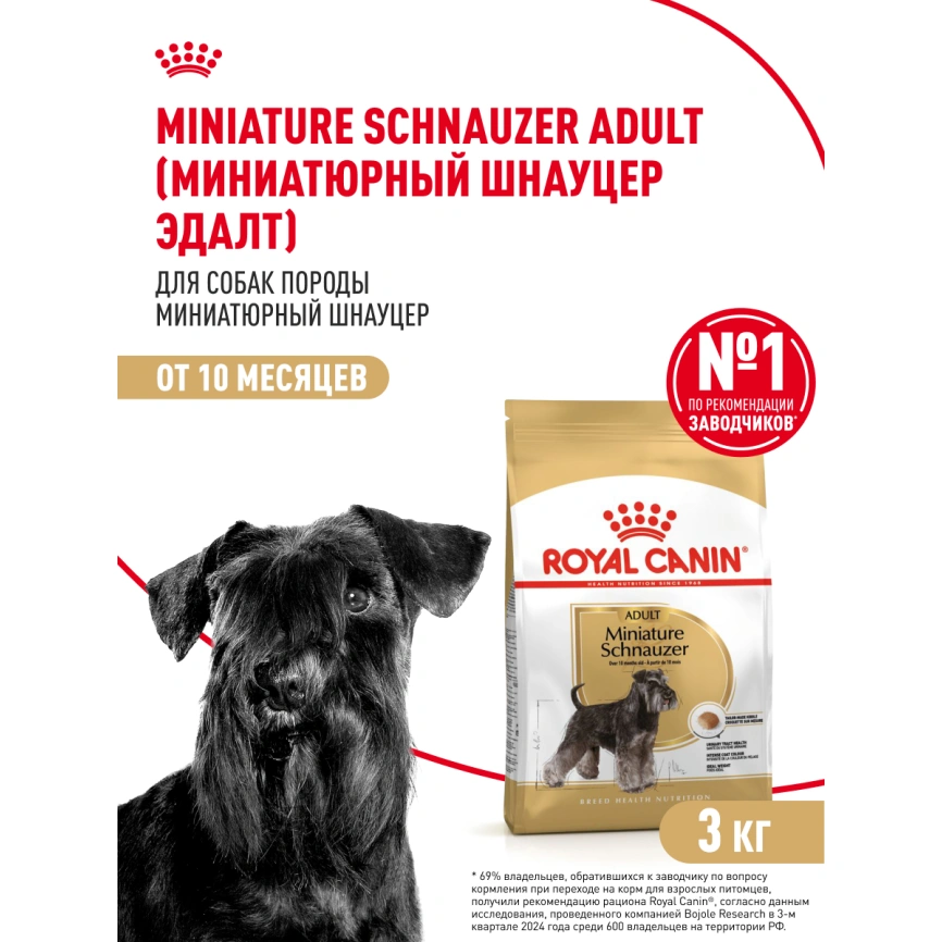 Сухой корм Royal Canin Miniature Schnauzer Adult для собак породы миниатюрный шнауцер, 3 кг фото 14