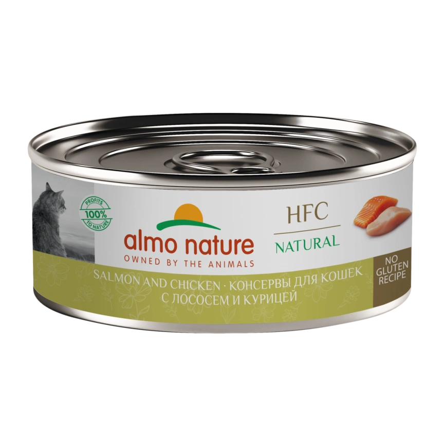 Влажный корм Almo Nature Salmon & Chicken для кошек, с лососем и курицей, 100 г фото 1