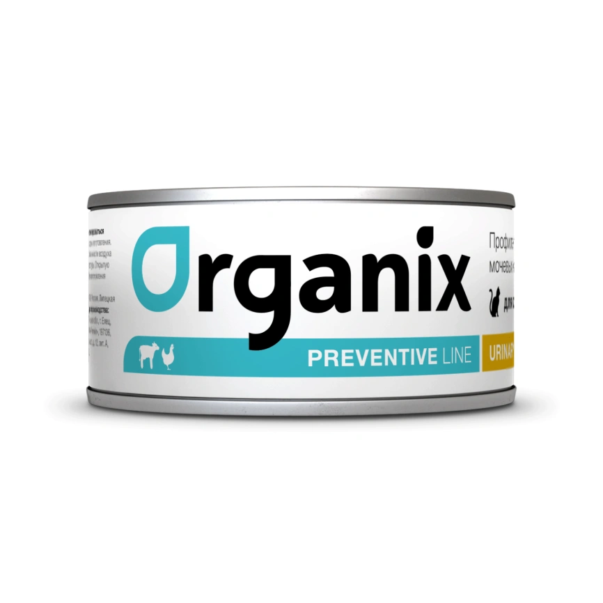 Влажный корм Organix Preventive Line Urinary для кошек профилактика образования мочевых камней у взрослых кошек, 100 г фото 1