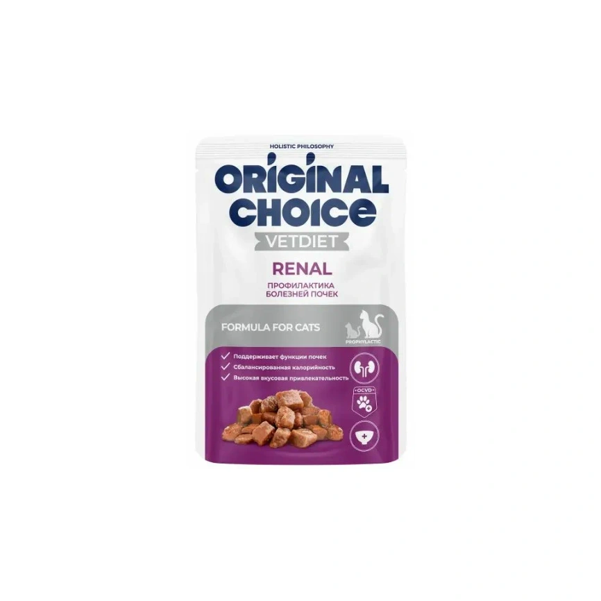 Влажный корм ORIGINAL CHOICE Veterinary Diet Renal Cat, 85 г фото 1