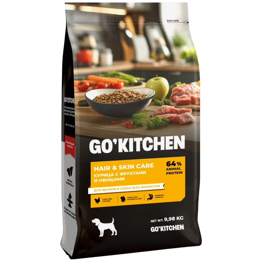 Сухой корм Go'Kitchen Chicken для щенков и собак всех возрастов, с курицей, 9,98 кг фото 3