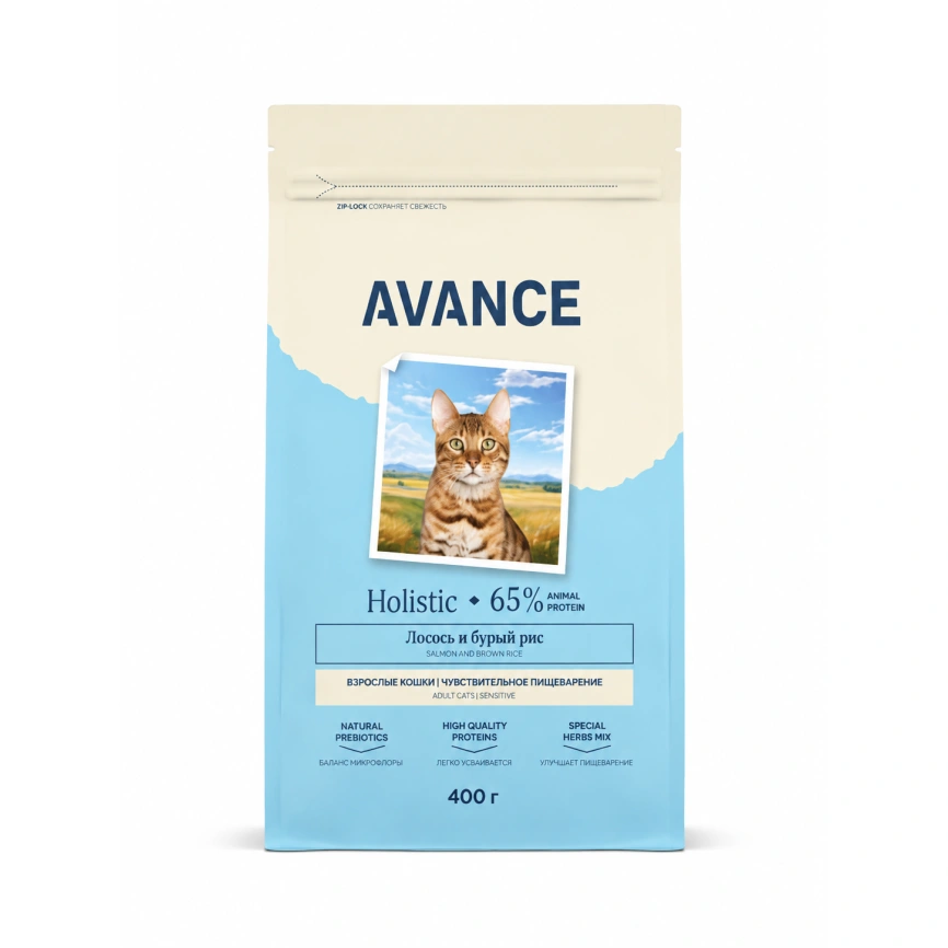 Сухой корм Almo Nature Fish & Rice для взрослых кошек со свежей морской рыбой и коричневым рисом, 400 г фото 1