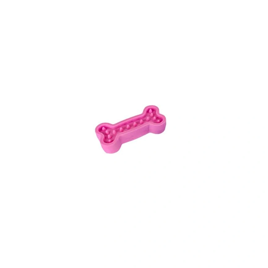 Игрушка Homepet Foam TPR Puppy для собак, косточка розовая, 13 см х 6 см фото 1