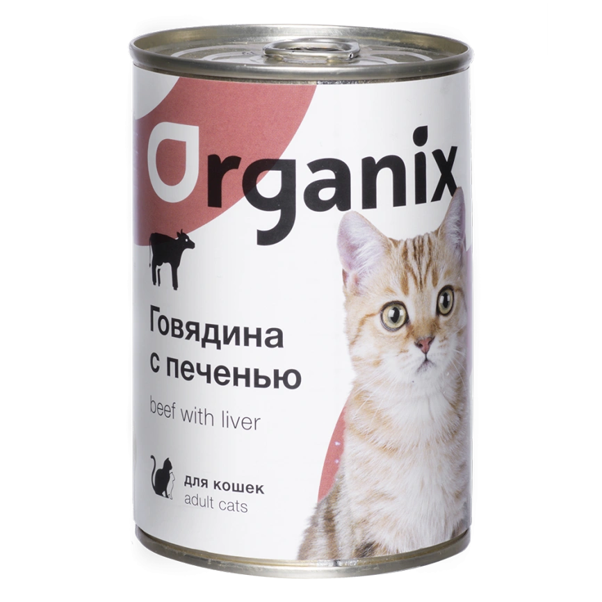 Влажный корм Organix Preventive Line Beef & Liver для кошек, с говядиной и печенью, 250 г фото 1
