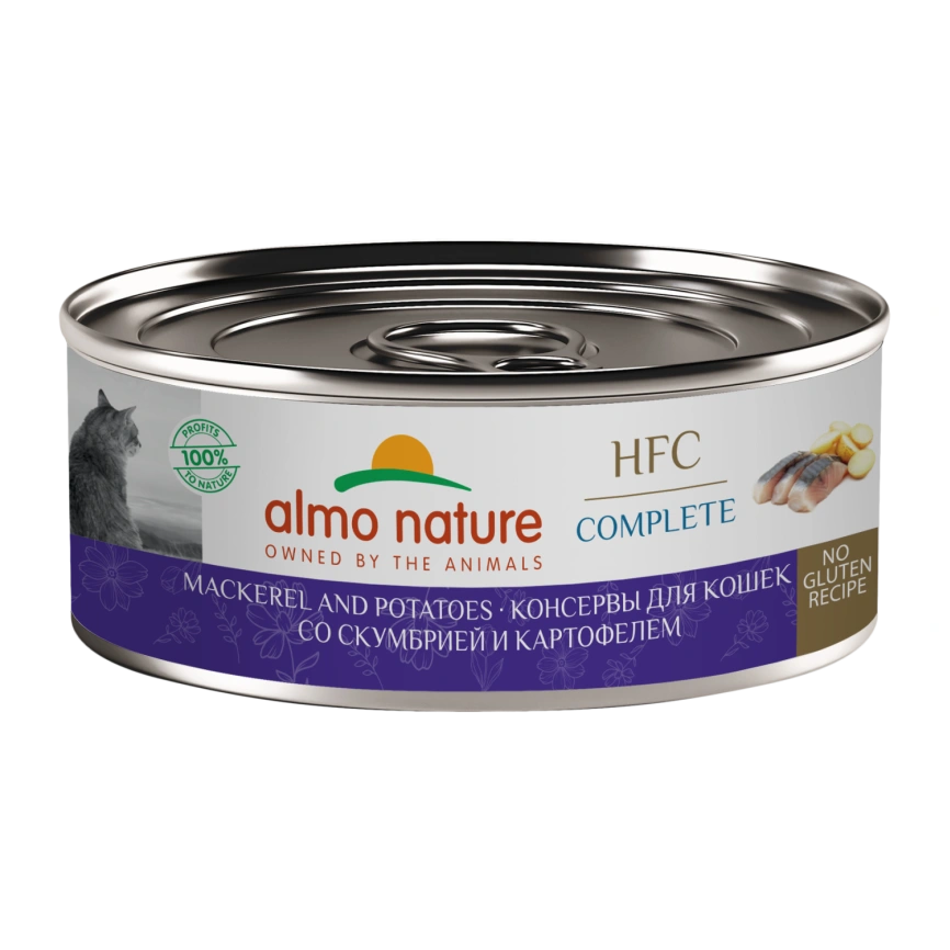 Влажный корм Almo Nature Potato для кошек со скумбрией и картофелем, 100 г фото 1