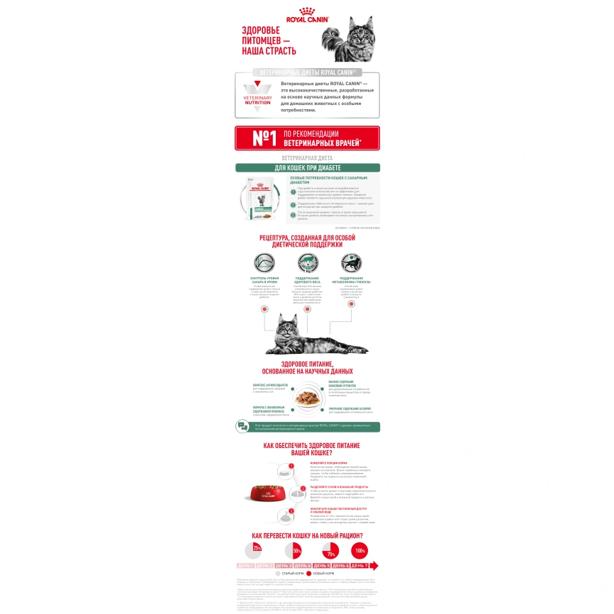 Влажный корм Royal Canin Diabetiс диетический для кошек при сахарном диабете, пауч, 85 г фото 13