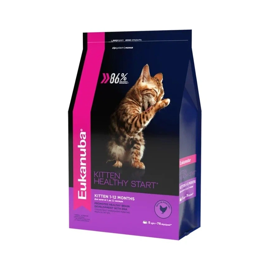 Сухой корм Eukanuba Healthy Start для котят, беременных и кормящих кошек, 400 г фото 1