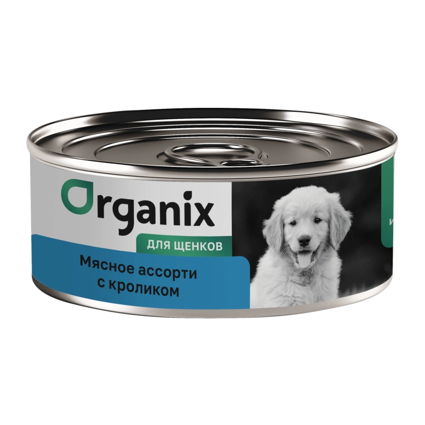 Влажный корм Organix Preventive Line Meat Assortment & Rabbit для щенков, с мясным ассорти и кроликом, 100 г фото 1