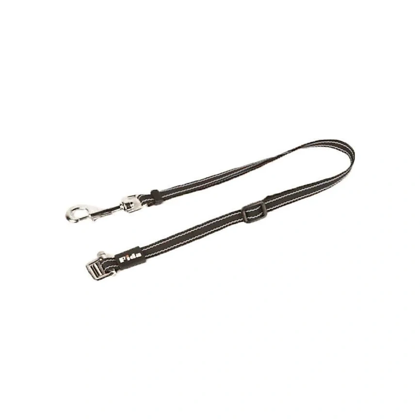 Адаптер Fida Dual Leash для рулетки с лентой для второй собаки черный с белой строчкой фото 1