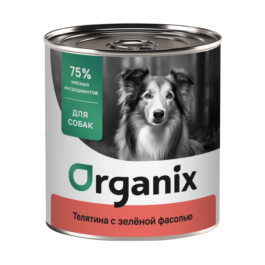 Влажный корм Organix Preventive Line Veal & Beans для собак Телятина с зеленой фасолью, 75 г фото 1