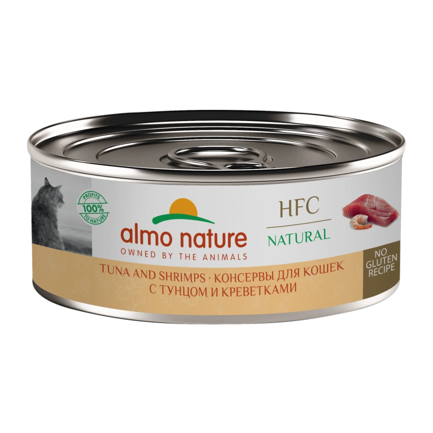 Влажный корм Almo Nature Tuna & Shrimp для кошек, с тунцом и креветками, 100 г фото 1