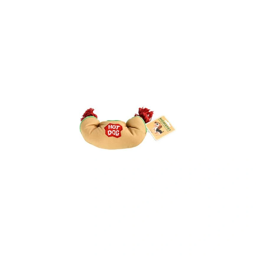 Игрушка Homepet для собак, хот дог с пищалкой, 42 см х 9,5 см фото 1