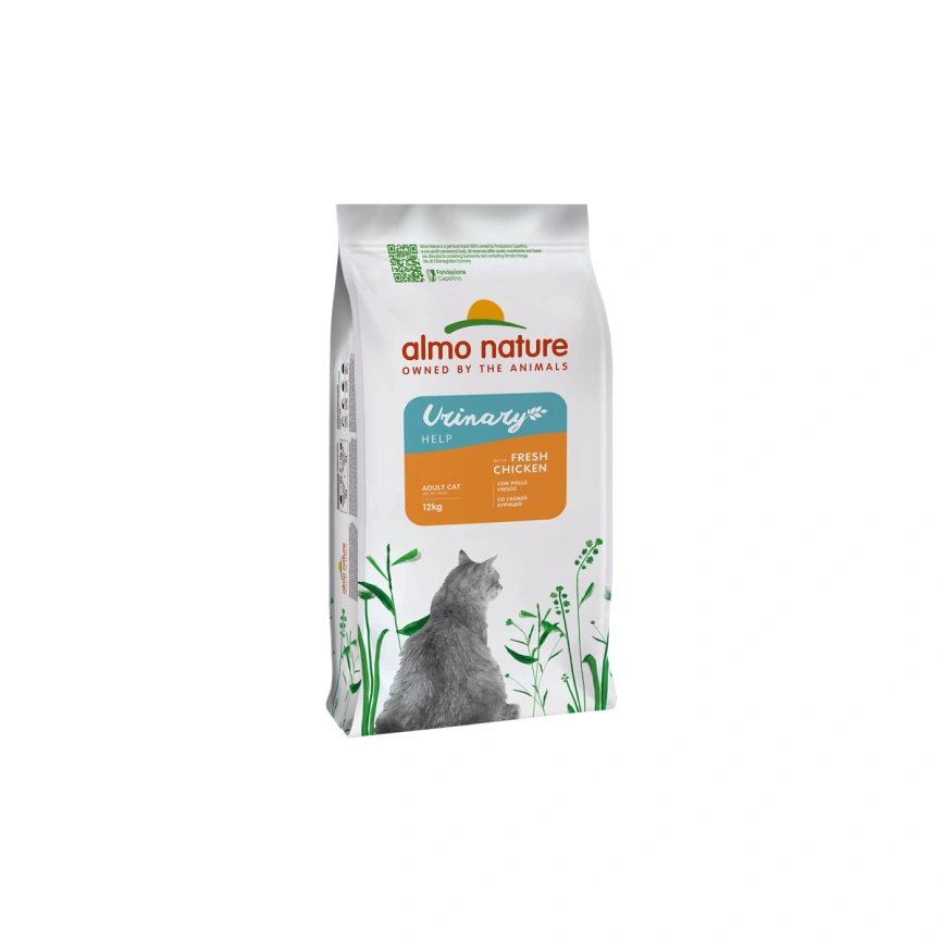Сухой корм Almo Nature Chicken для взрослых кошек со свежей курицей для профилактики мочекаменной болезни, 2 кг фото 1