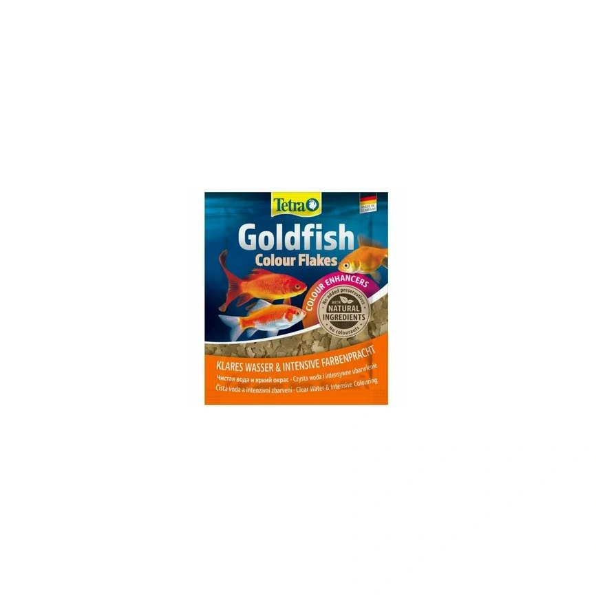 Корм для рыб Tetra Goldfish Color для золотых рыбок в хлопьях для улучшения окраса, 12 г фото 1
