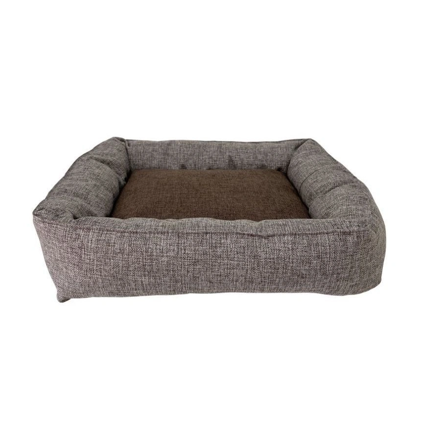 Лежак Homepet для домашних животных, Жаккард Wool коричневый, 50 см х 45 см х 15 см фото 1