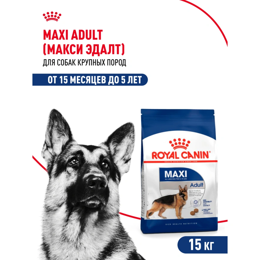 Сухой корм Royal Canin Maxi Adult для собак, 15 кг фото 13