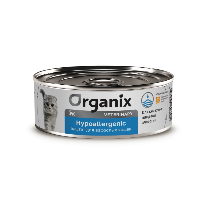 Влажный корм Organix Veterinary Hypoallergeniс для взрослых кошек при пищевой аллергии, 100 г фото 1