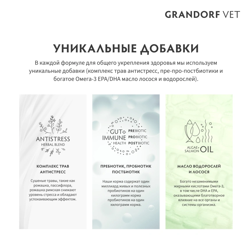 Сухой корм Grandorf Veterinary Dermatosis для взрослых кошек при дерматозах, 400 г фото 6
