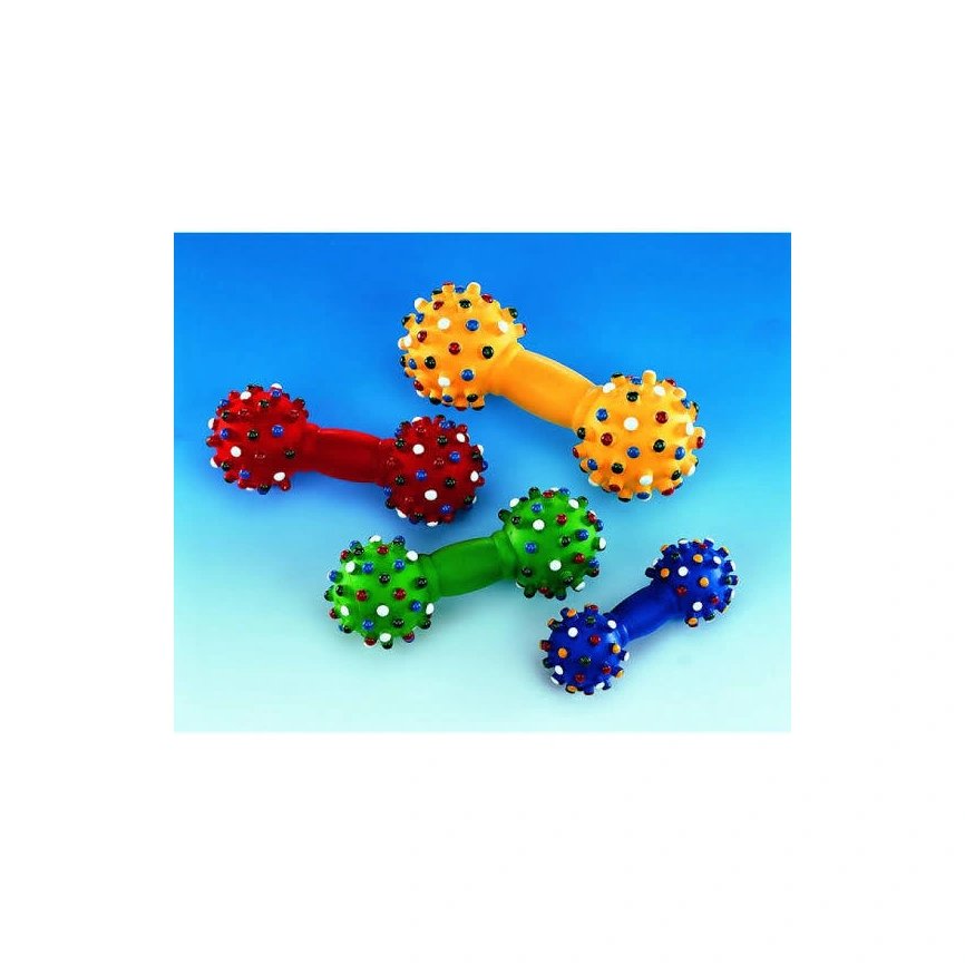 Игрушка NOBBY для собак, Гантель, винил, 100 кг, 14 см фото 1