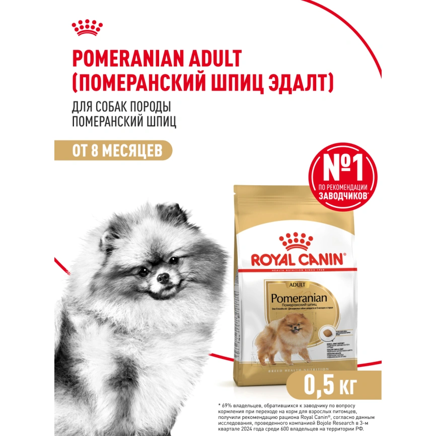 Сухой корм Royal Canin Pomeranian Adult для собак породы померанский шпиц, 500 г фото 12
