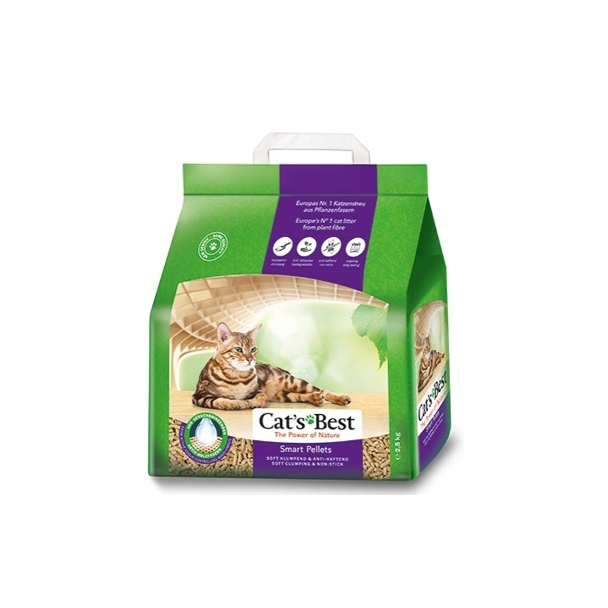 Наполнитель Cat`s Best Smart Pellet для кошачьих туалетов, древесный, 5 л фото 1