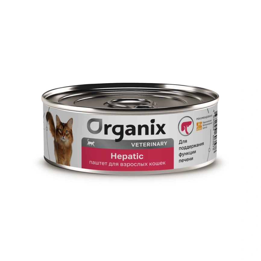 Влажный корм Organix Veterinary Hepatiс для взрослых кошек для поддержания функции печени, 100 г фото 1